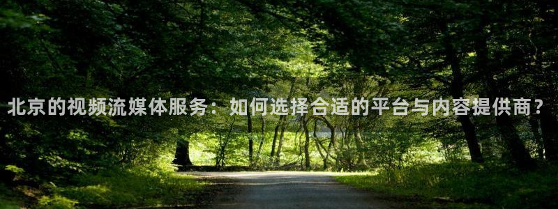 北京的视频流媒体服务：如何选择合适的平台与内容提供商？